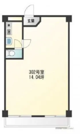 内田CPAビルの基準階図面
