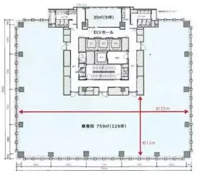 清和梅田ビルの基準階図面