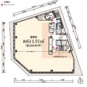 S-GATE日本橋本町ビルの基準階図面