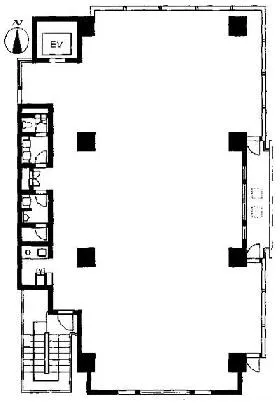 CROBIS秋葉原(旧:清鷹)ビルの基準階図面