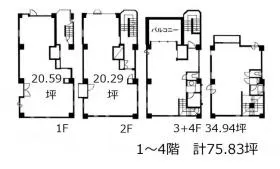 第二育真ビルの基準階図面