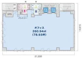 ミレーネ神田PREXビルの基準階図面