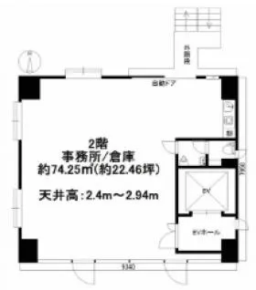 堀川ビルの基準階図面