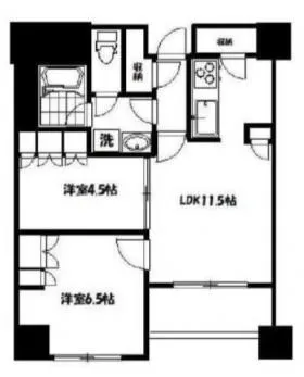 パークリュクス初台の基準階図面