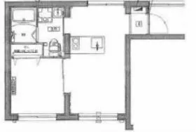 スタジオフラットの基準階図面