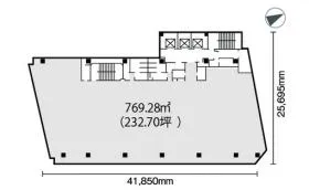 NEWNO・GS新宿(旧新宿M-SQUARE)の基準階図面
