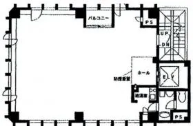 コリンズ16ビルの基準階図面