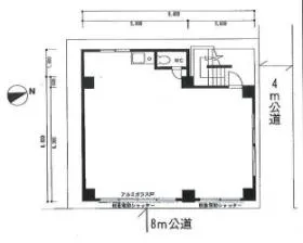 芳秀印刷ビルの基準階図面