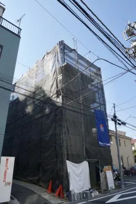 仮称)西五反田新築工事ビルの外観