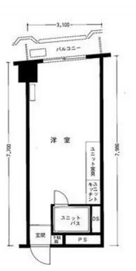 ビスハイム池袋の基準階図面