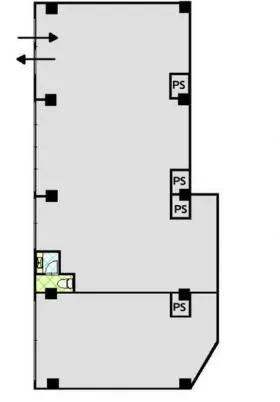 三共コーポビルの基準階図面