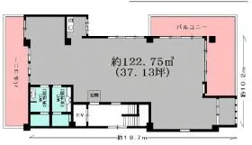 プランドールビルの基準階図面