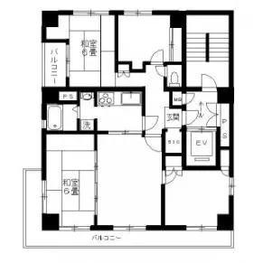 第2広尾フラワーハイホームC棟ビルの基準階図面