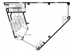 渋谷ユウキヤビルの基準階図面
