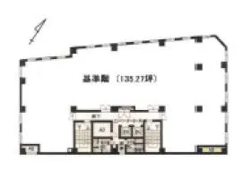 オフィスニューガイアNIKKO天神ビルの基準階図面