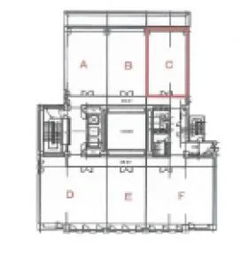 天神フロントスクエアの基準階図面