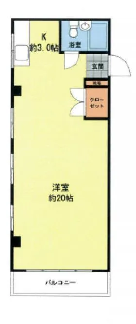 パークサイドいちのビルの基準階図面