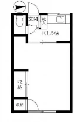 寺井荘ビルの基準階図面