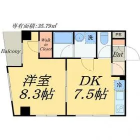 LEGACY日本橋ビルの基準階図面