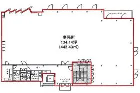 外苑オフィスビルの基準階図面