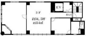 JS月島ビルの基準階図面
