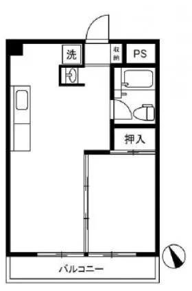 パラスト市ヶ谷ビルの基準階図面