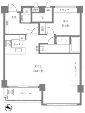 スカイプラザ赤坂の基準階図面