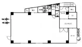 山方ビルの基準階図面