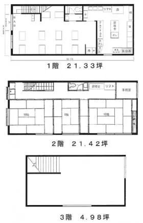 鍛治町1丁目店舗の基準階図面