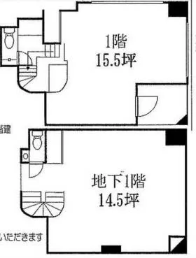 トラスティ六本木ビルの基準階図面