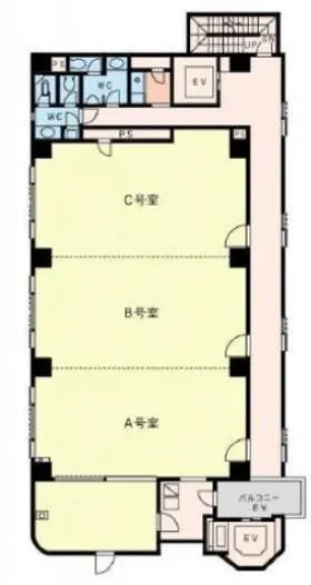 ルーセントビルの基準階図面