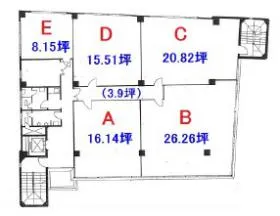 日新ビルの基準階図面