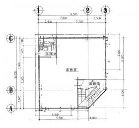 元今泉貸事務所ビルの基準階図面