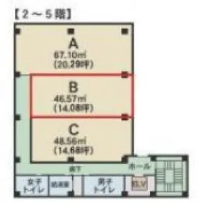 関鉄土浦Ⅱビルの基準階図面