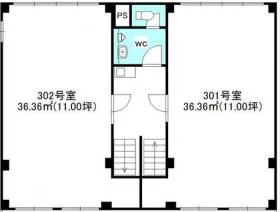 宮本ビルの基準階図面