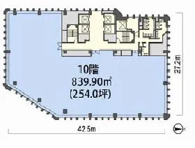 ATT EAST(旧ATT新館)ビルの基準階図面
