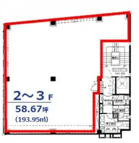 タカラ第3ビルの基準階図面