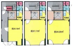 神田佐久間町ビルの基準階図面