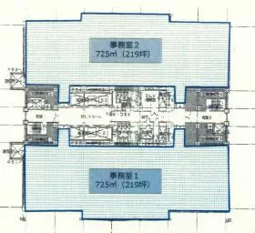 横浜メディアタワーの基準階図面