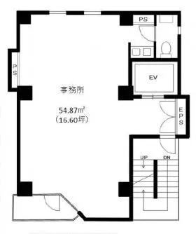 赤坂有馬ビルの基準階図面