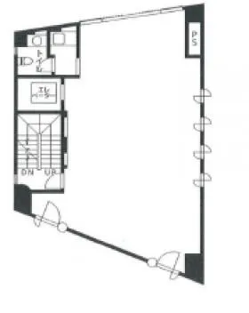 駒場友和ビルⅠビルの基準階図面