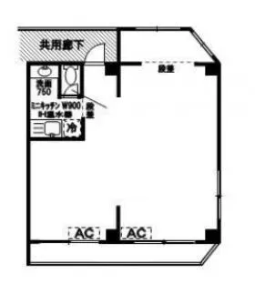 クィーンズハウス乃木坂ビルの基準階図面