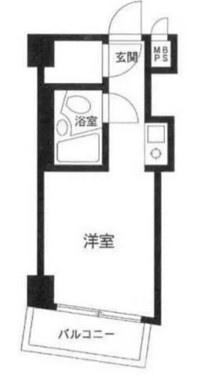 ハイツ芝大門の基準階図面