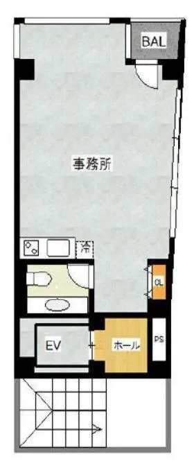 築地USビルの基準階図面