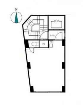 西尾ビルの基準階図面