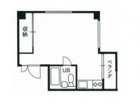 ブラッサム大六天ビルの基準階図面