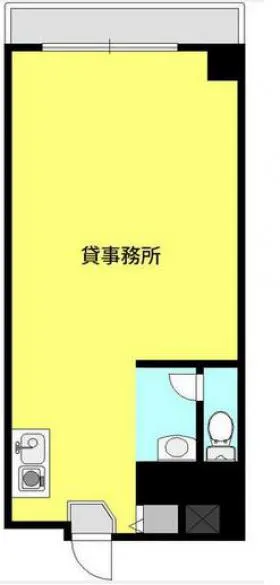 カースル代々木ビルの基準階図面