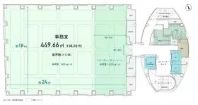 京阪神虎ノ門ビルの基準階図面