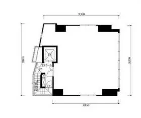 エクサム白山ビルの基準階図面