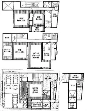 西麻布4丁目 戸建ビルの基準階図面